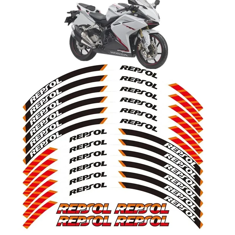 For HONDA REPSOL HRC CBRRR  CBR250RR CBR400RR CBR600RR CBR1000RR Motorcycle Parts Contour Wheel Decoration Decal Sticker - A