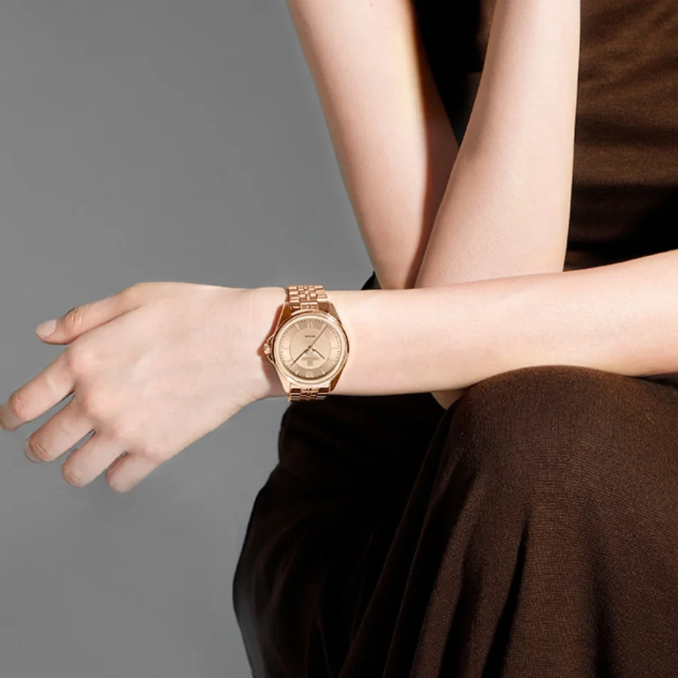 ساعة يد نسائية كلاسيكية مقاومة للماء من NAVIFORCE، حافظة دائرية، تصميم بسيط، سوار فولاذي غير قابل للصدأ، هدايا على مدار الساعة بعمق 3ATM #2