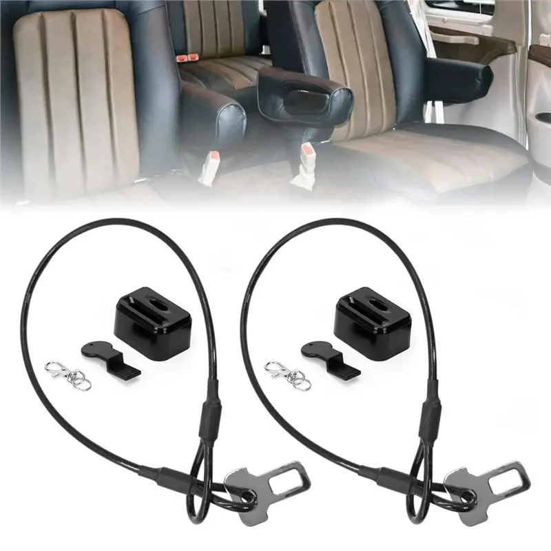 Device Motorhome Cab Security Door Straps-Pack Of 2 Locks Doors Using Seatbelt Anchor Wear RV