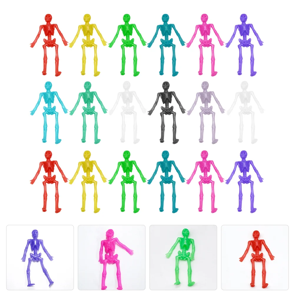 Soft Rubber Skull Frame Toy Halloween Stretchy Toys Portable Child