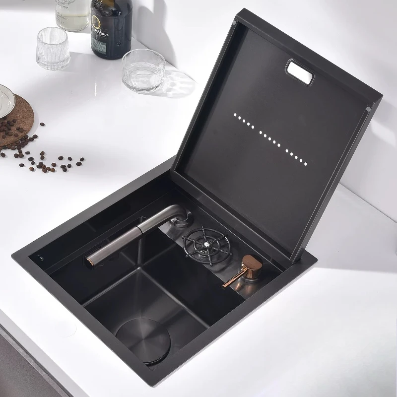 CX stainless steel invisible sink bar counter small single sink kitchen vegetable basin Nakajima table cup washer