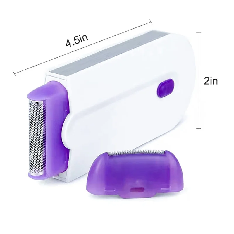 A05G-Mulha feminina recarregável USB barbeador automático rosto, perna, biquíni, removedor de pêlos labiais