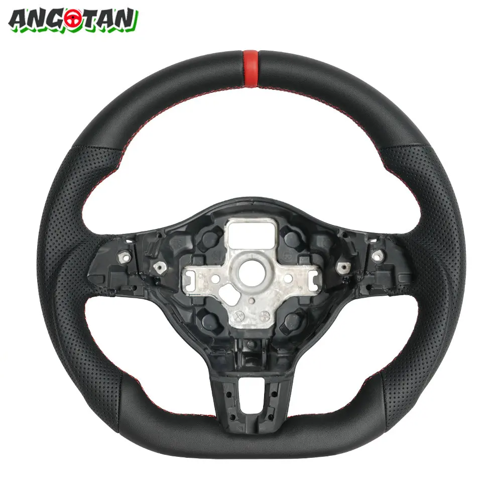 Car Steering Wheel Perforated Leather For Volkswagen VW Golf 6 GTI GTD R 2009-2013 Polo GTI Tiguan Passat R-Line Racing Wheel