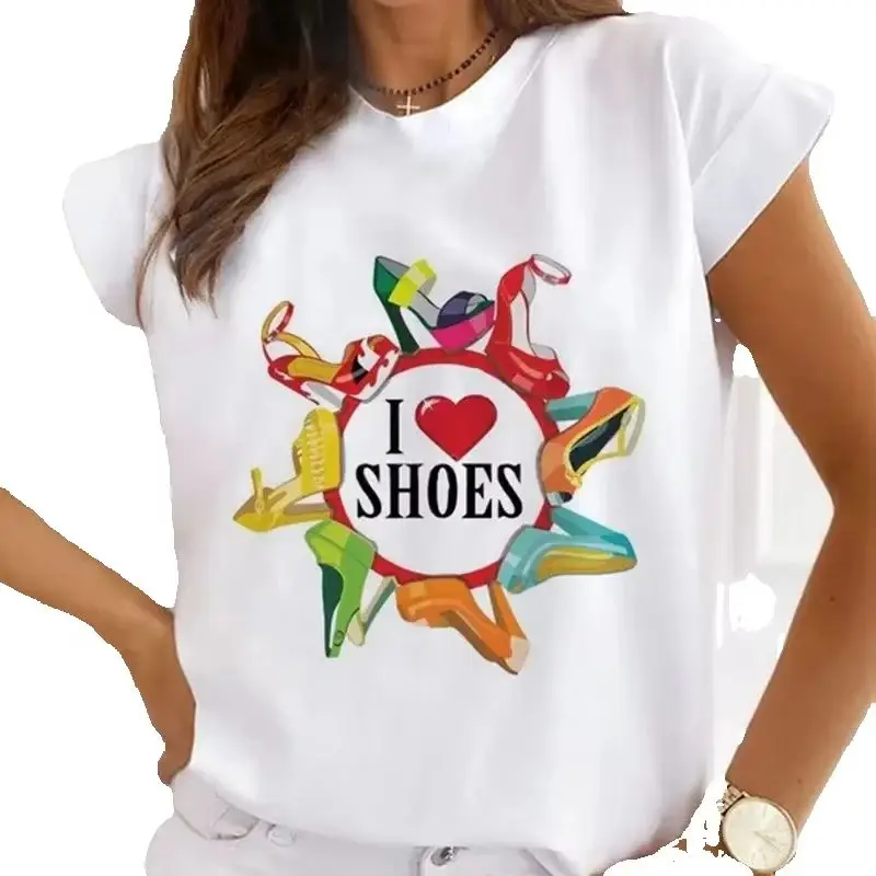 New Women's Base Shirt Letter Print New City Girl Round Neck T-shirt Short Sleeve Aesthetic Clothes  Graphic T Shirts  Harajuku