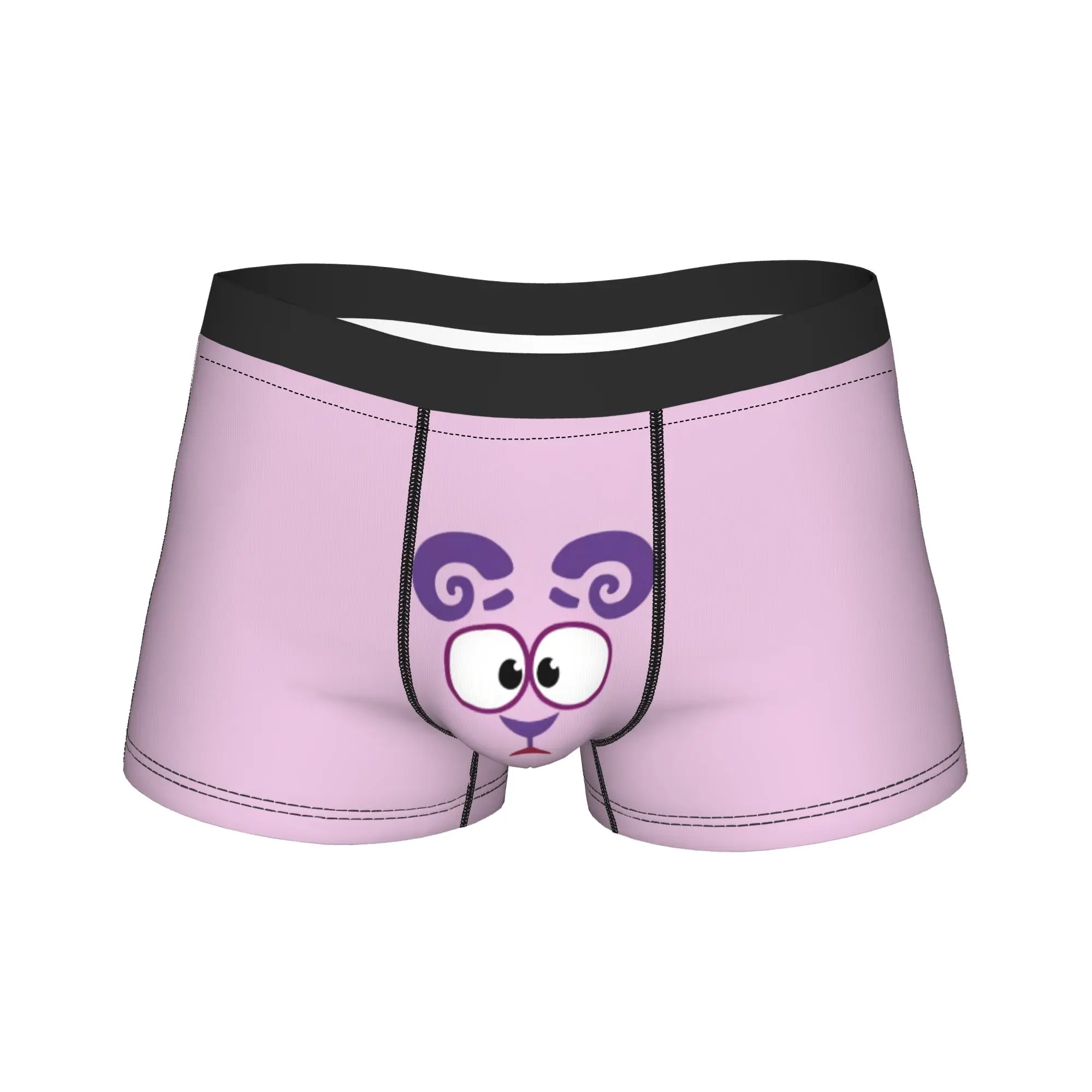 Kikoriki Barash Sheep Face Portrait Underwear  Printed Boxer Shorts Trenky Men Underpants Comfortable Boxer Brief Birthday Gift