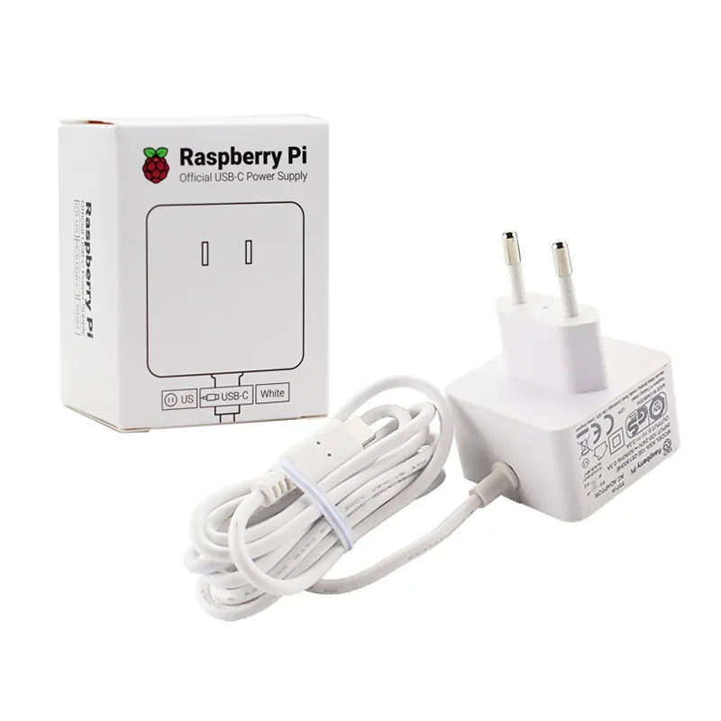 Raspberry Pi Official USB-C Power Supply 5.1V 3A Power Adapter EU US Charger for Raspberry Pi 4 Model B 1GB 2GB 4GB 8GB