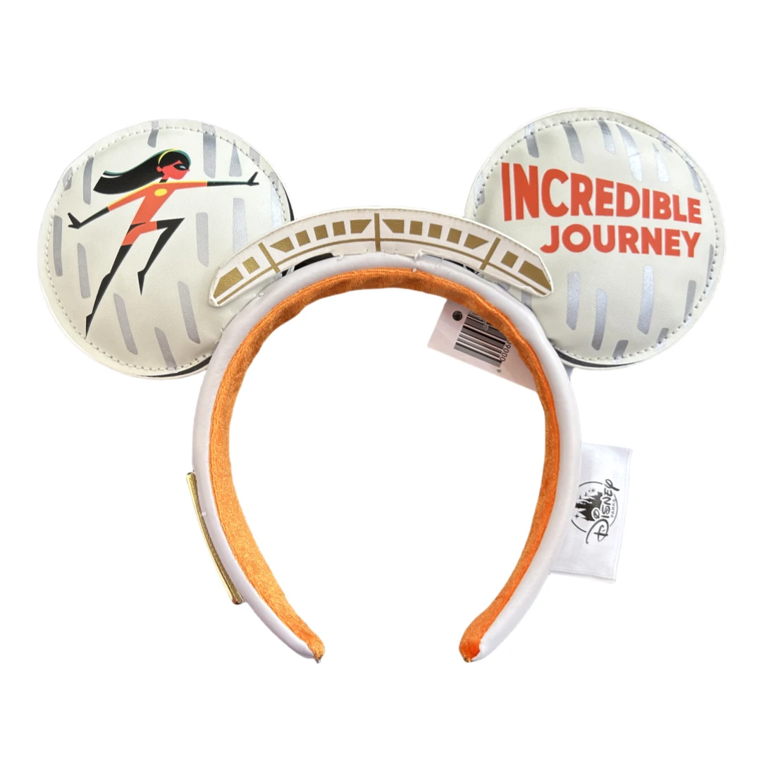 2025 Disney Mickey Mouse Headband Disneyland New Speed Silver Nimbus PU Leather Headwear Children Girl Toys Decoration image 3