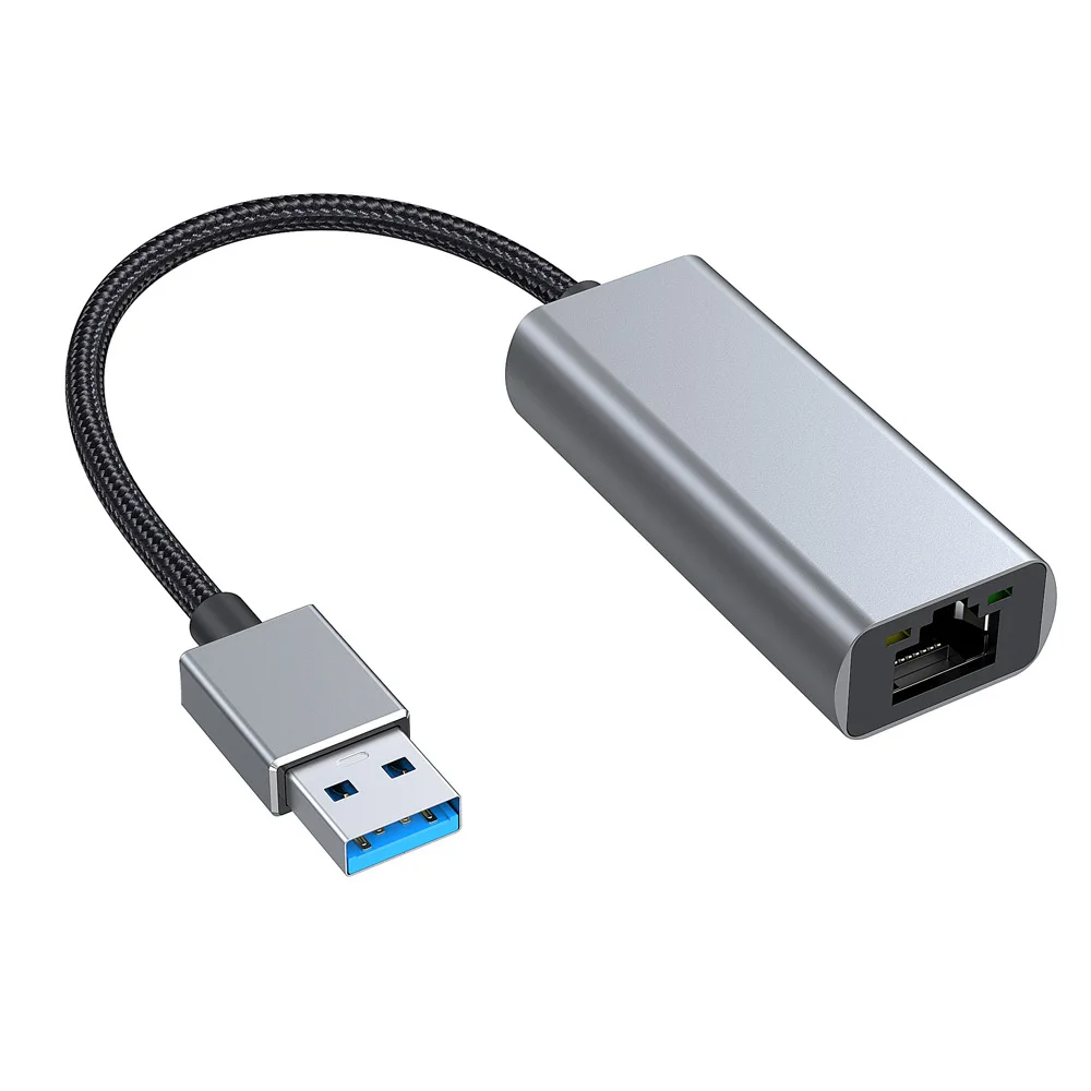 USB 3.0 a 2.5G Ethernet adaptador placa de rede RTL8156B 2500/1000/ 100Mbps USB 3.1 Gigabit RJ45 LAN controlador para Laptop Desktop