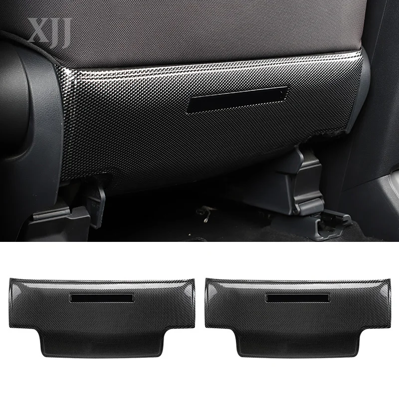 

For Toyota Highlander XU70 Kluger CROWN 2023 2022 2024 Carbon Fiber Rear Seat Anti-Kick Protection Mat Back Seat Cover Pad