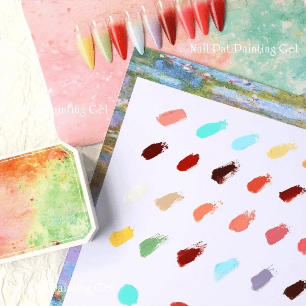 

Mini 4IN1 Pat Ombre Gel Nail Polish French Nail Manicure 9-color Easy Gradient Painting Gel UV Solid Paint Art Gel Gift