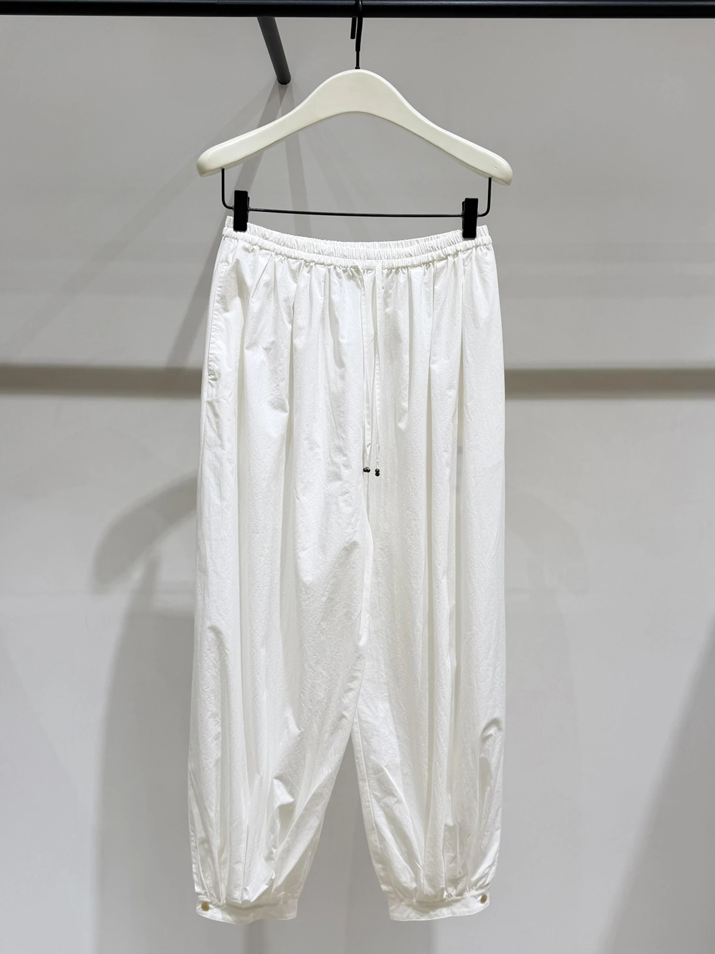 

High Waist Drawstring Lazy Style Cuffed Slimming Casual Pants Women's Premium Fashion Summer Loose Fit Straight Leg Trousers