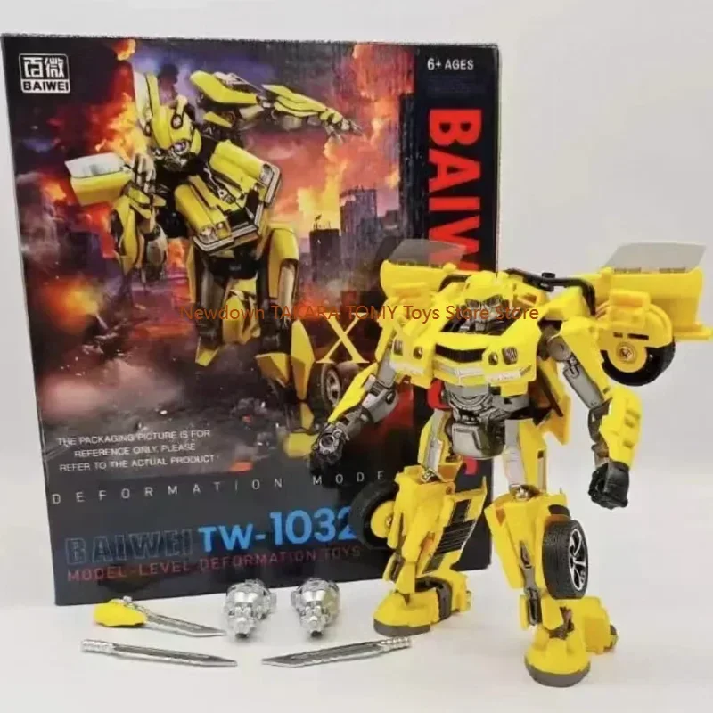 In Stock BAIWEI New Product Transformation Toy TW1032 TW-1032 Bee Transformation 7 17CM Action Figure Robot Collection Gift