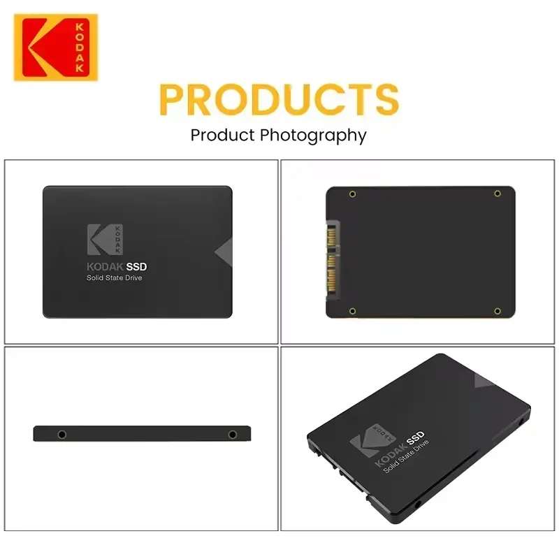 Imagem -03 - Kodak Ssd 2.5 Polegadas 1tb Sata3 512gb 256gb 128gb Discos Duros Unidade de Estado Sólido Interna 550 mb s para Laptops Destops