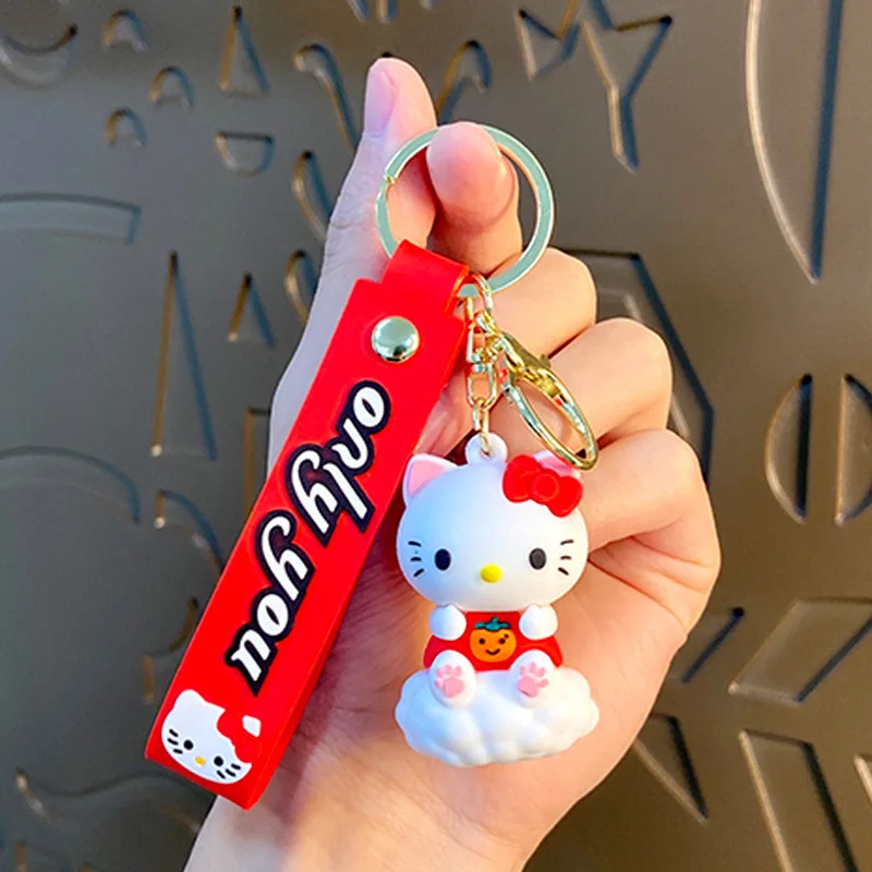 

Cute Hello Kitty Fashion Creative Keychain Car Keybag Pendant Keychain Cartoon Pendant Small Gift Wholesale