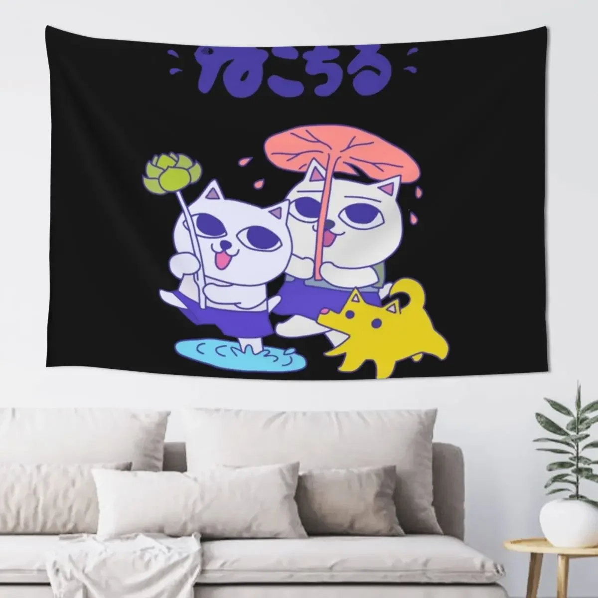 

Nekojiru Udon Tapestry Wall Decoration Items Wall Mural Room Decoration Korean Style Tapestry