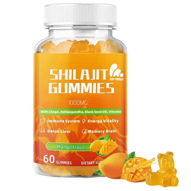 

Shilajit gummies 1000mg contain 85+trace minerals and humic acid - energy, immune health support