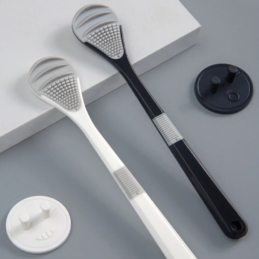 

Reusable Tongue Cleaner Brush Oral Hygiene Scraper Tool For Bad Breath Removal Multicolor Mouth Care Tool