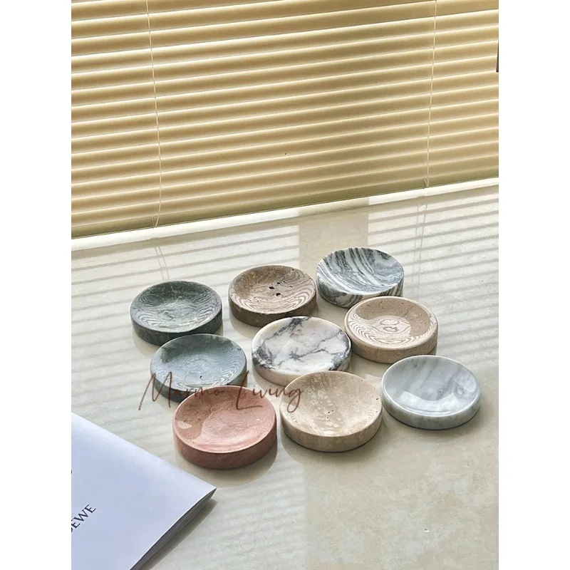 Internet Celebrity Blogger French Tray Jewelry Plate Korean Ins Light Luxury Plate  Marble Decoration Customization