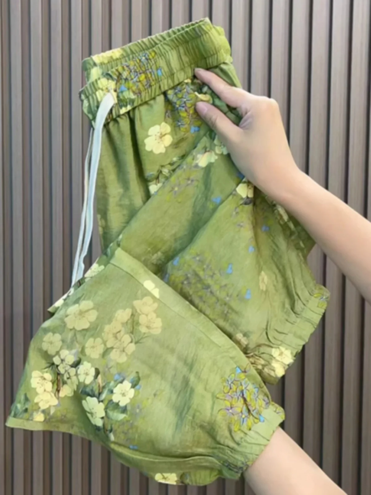 쿨 캐주얼 팬츠 여성 여름 신상 큰 사이즈 루즈핏 커프드 레저 바지 트렌디 하렘 팬츠 하이웨이스트 나인 포인트