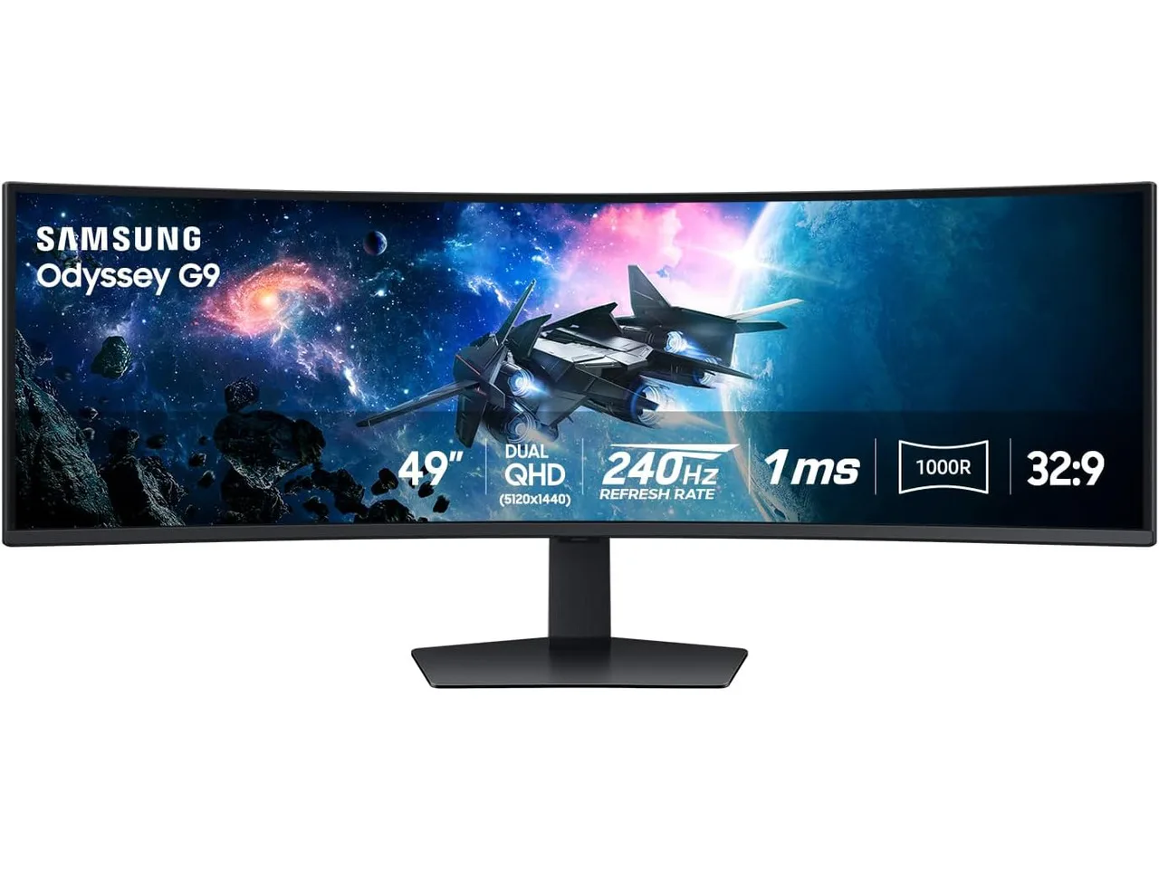 SAMSUNG Odyssey G9 49" Dual QHD 240Hz Curved Gaming Monitor, FreeSync Premium Pro, 1ms, HDR1000, PBP/PIP, LS49CG954ENXZA
