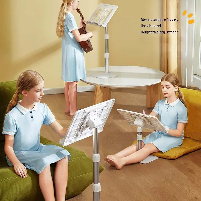 Reading Book Stand Metal Support Hands Free Holder Bookstand with Page Paper Clips Book Holder Stand for Sheet Music Textbooks