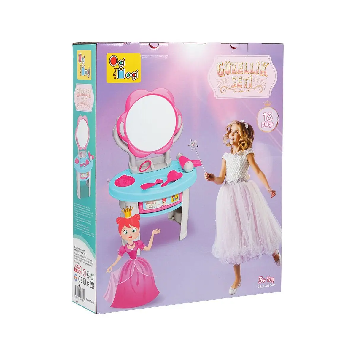 SET PER CAPELLI PRETEND per ragazze dai 3 anni in su Ogi Mogi Toys Beauty Set 18 pezzi