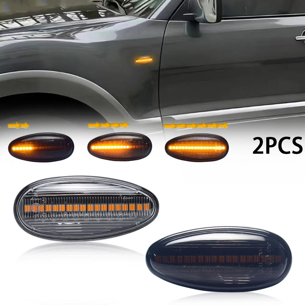 

For Mitsubishi Lancer (CK / ES) 1996 1997 1998 1999 2000 2001 2002 2003 2004 - 2007 LED Dynamic Turn Signal Side Marker Light