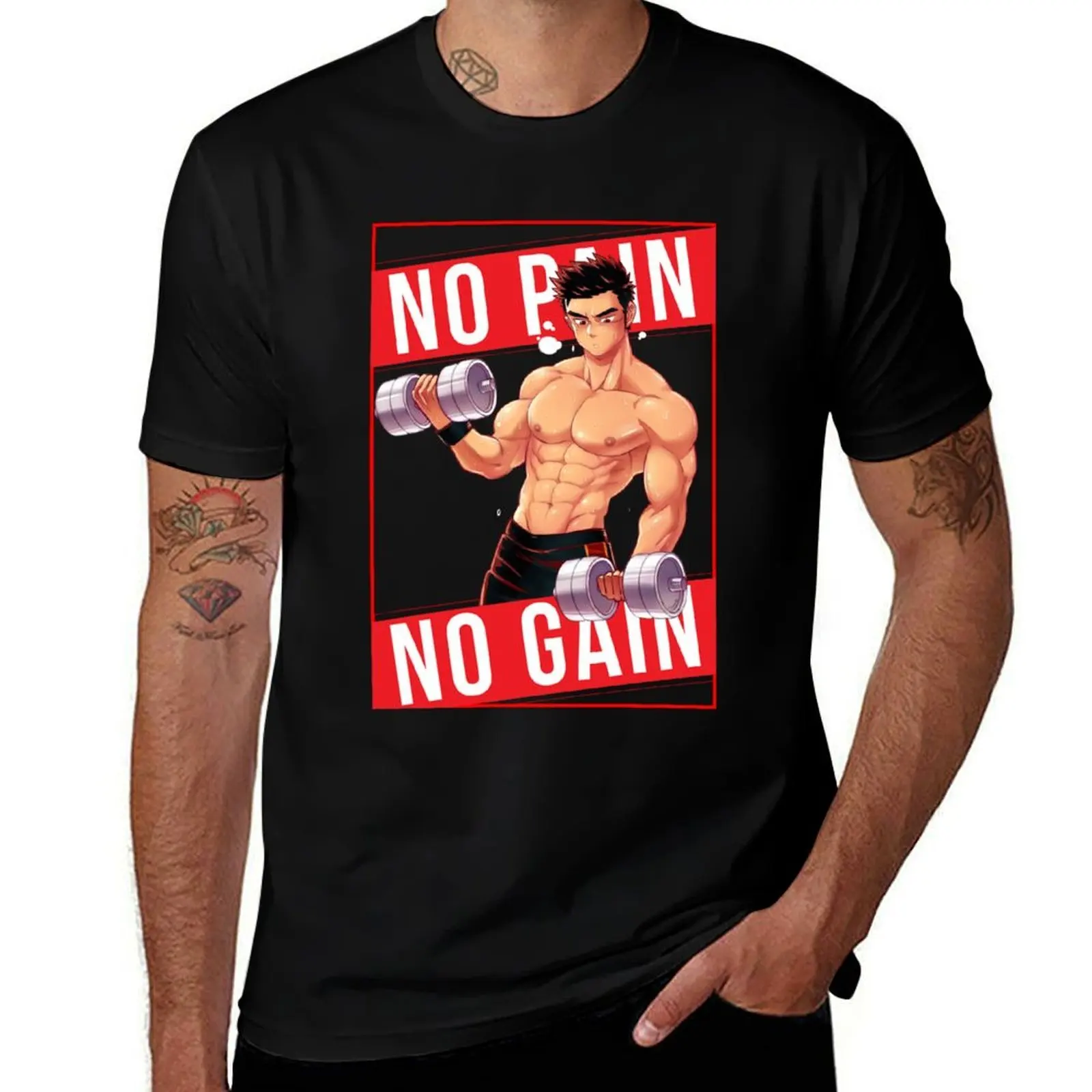 No Pain No Gain T-Shirt Creative Graphic Tee Shirt