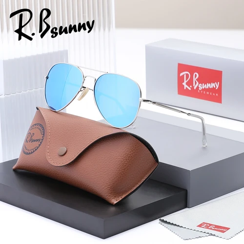 Imagen 2 del producto Gafas De Sol polarizadas De piloto De moda para hombres y mujeres, Gafas De Sol De Metal para conducir, Gafas De Sol UV400