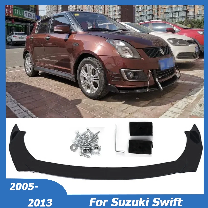 

For Suzuki Swift 2005-2013 Front Bumper Lip Spoiler Side Splitter Diffuser Chin Body Kit Deflector Cover Car Tuning Accessories