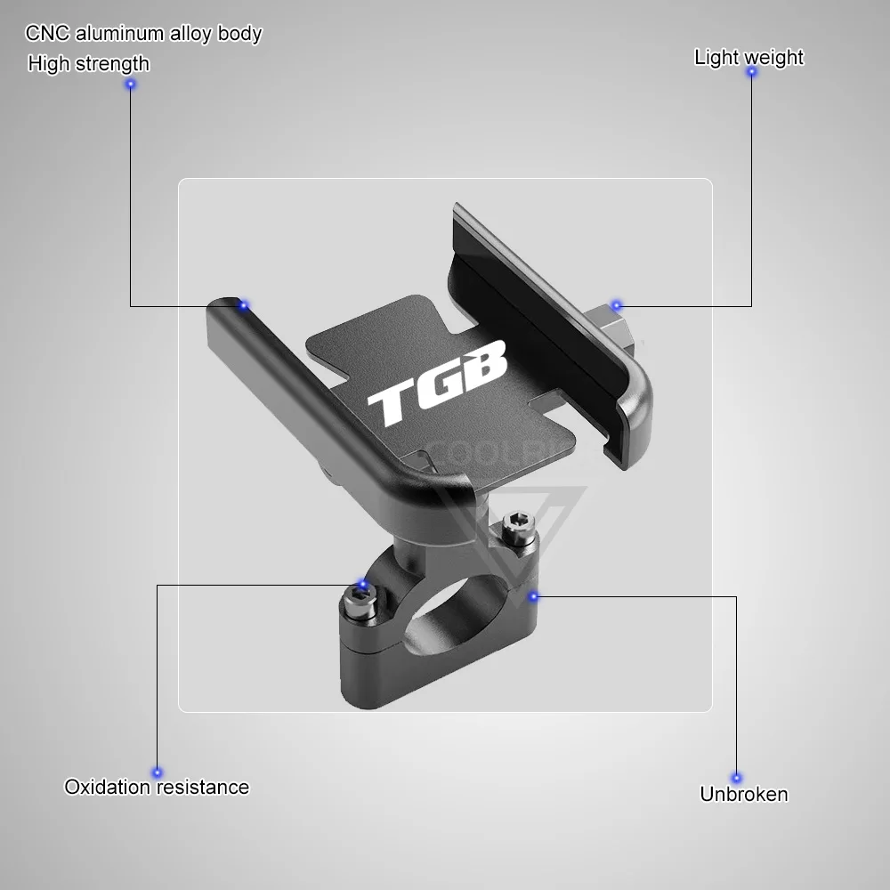 Motorcycle Phone Mount Aluminum Alloy Holder for TGB 425 Blade 550 600 1000 Blade525 Target 325 535 550 600 EPS Bellavita 2021