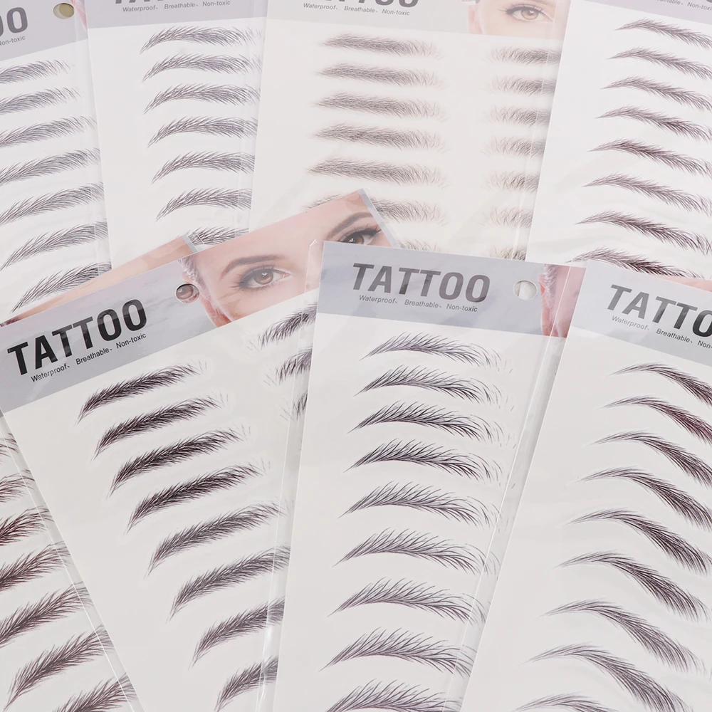 Cosmetics Waterproof Water-based 6D Hair-like Eyebrow Authentic Eyebrow  Sticker False Eyebrows