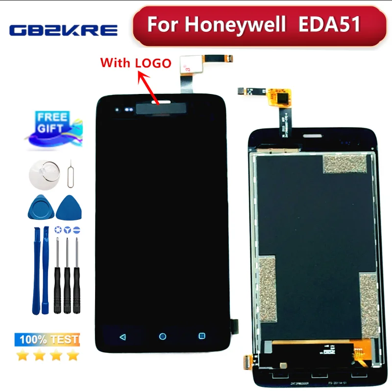 100% Original For Honeywell EDA51 EDA50 EDA50P EDA50KP EDA52 LCD Display+Touch Screen Digitizer Replacement For EDA 51 LCDScreen