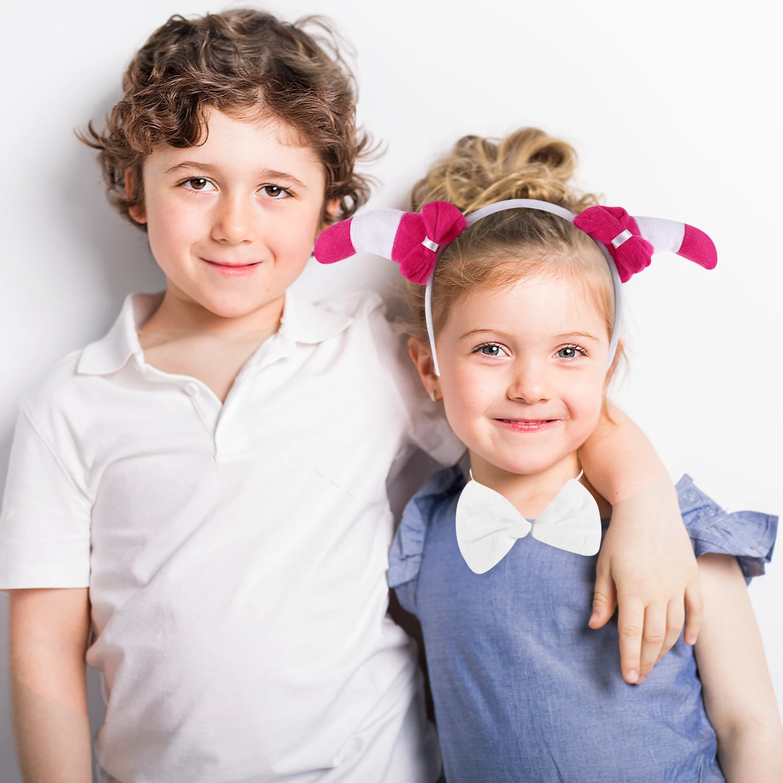 

1 set Lamb Kids Women Cosplay Costume Animal Theme Party Supplies Sheep Ears Hair Sheep Horns Ears Headband Accessories