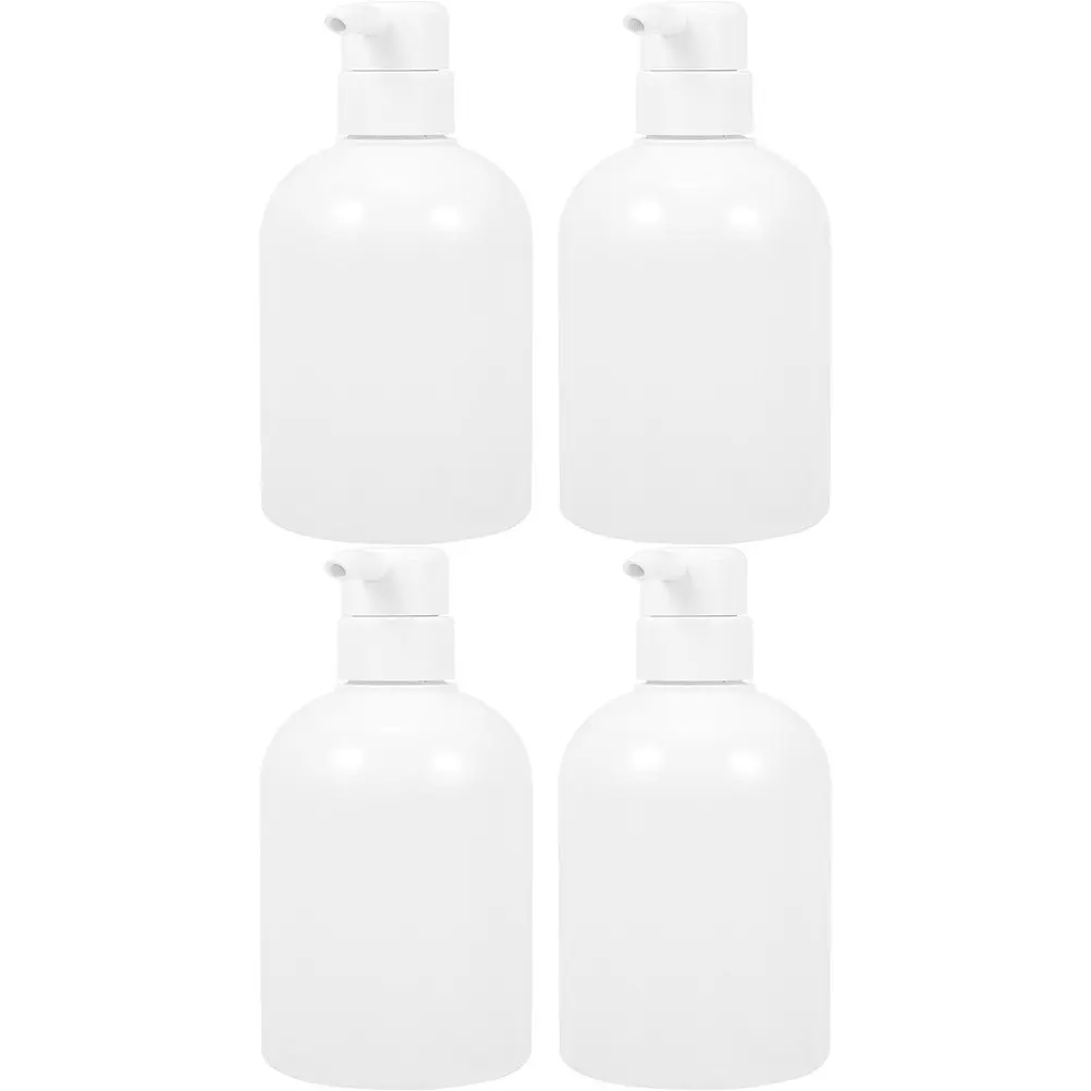 

Набор из 4 больших пластиковых многоразовых бутылок-дозаторов для лосьона, шампуня и мыла, портативные флаконы с помпой для шампуня