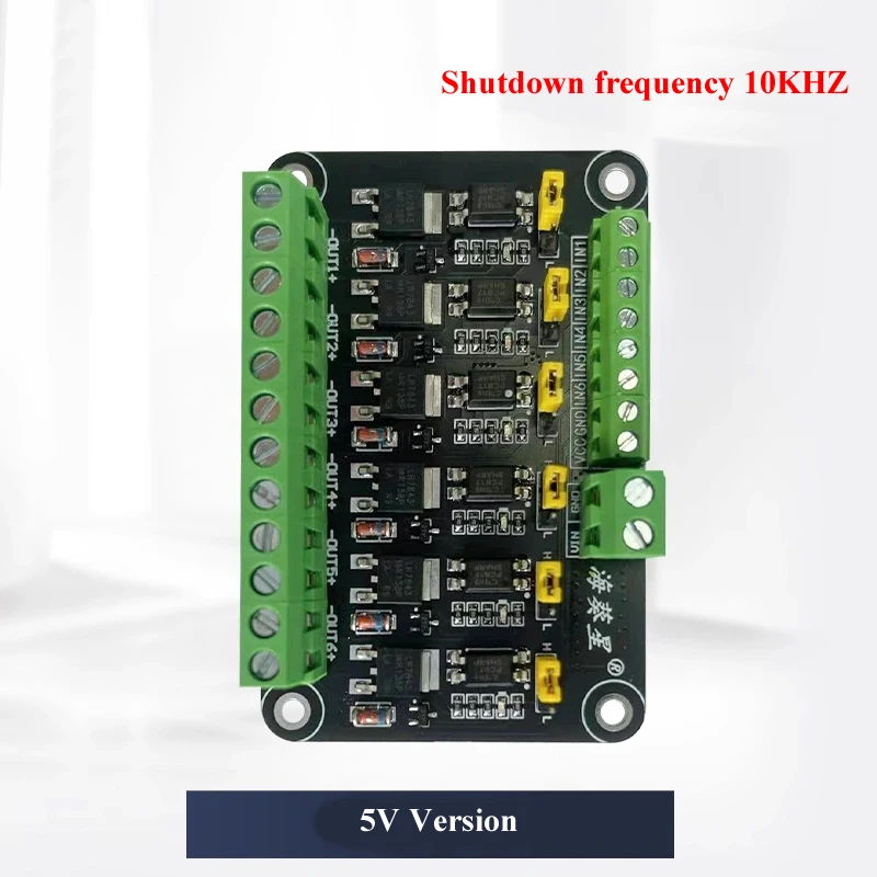 6 Channels MOSFET Module/Microcontroller PLC Amplifier Field-effect Transistor/Optocoupler Isolation/6 way MOSFET Driver Board