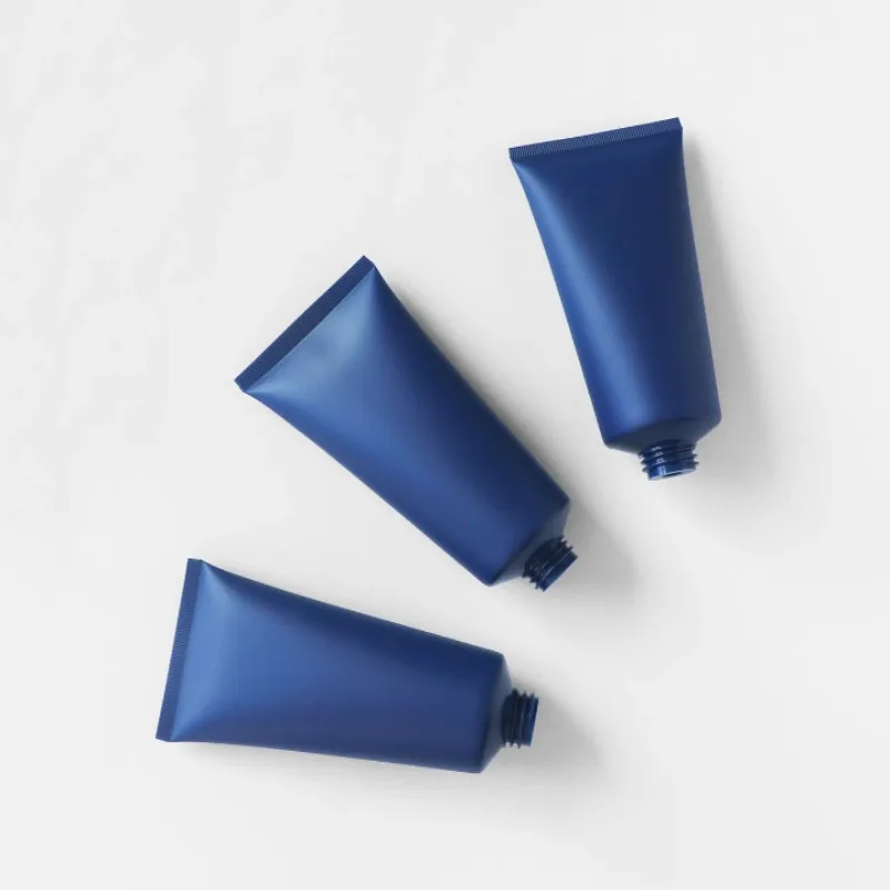 Großhandel 120ML Matt Blau Kosmetik Schlauch Haar Conditioner Shampoo Körper Lotion Leere Flasche Mann Make-Up Nachfüllbare Flaschen