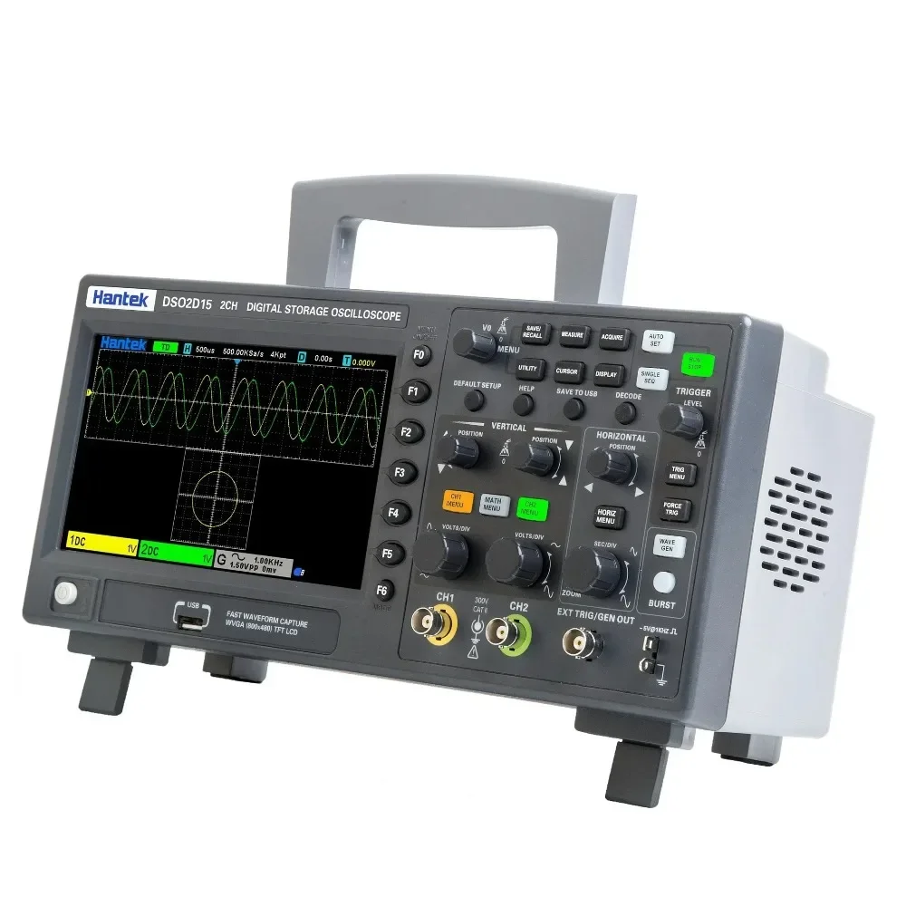 Hantek USB Digital Oscilloscope DSO2C10 2C15 2D10 2D15 2 Channels 100Mhz/150MHZ Storage Osciloscopio Portable Multimeter Tester