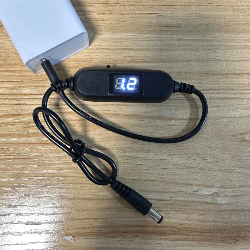 USB C 5V to 1.2V 3V 4.5V 6V 7.5V 9V 12V 2.5mm/3.5mm/4.0mm/5.5mm Adjustable Cable with LED islpay for Toy Games