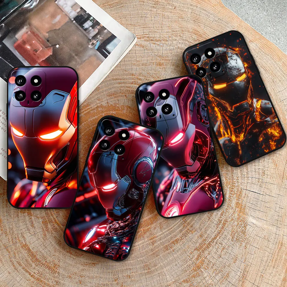 

Marvel Iron Man Machine Case For Xiaomi 14C 13C 12 12C 10 10C 9 9C 9A 9T 8 8A 7A A2Plus A1 K60Ultra K40Pro Case Black Soft Cover