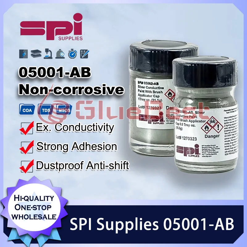 

SPI Supplies 05001-AB Silver Conductive Epoxy for SEM and EDS Sample Mounting Electrical Connection and High Vacuum Applications