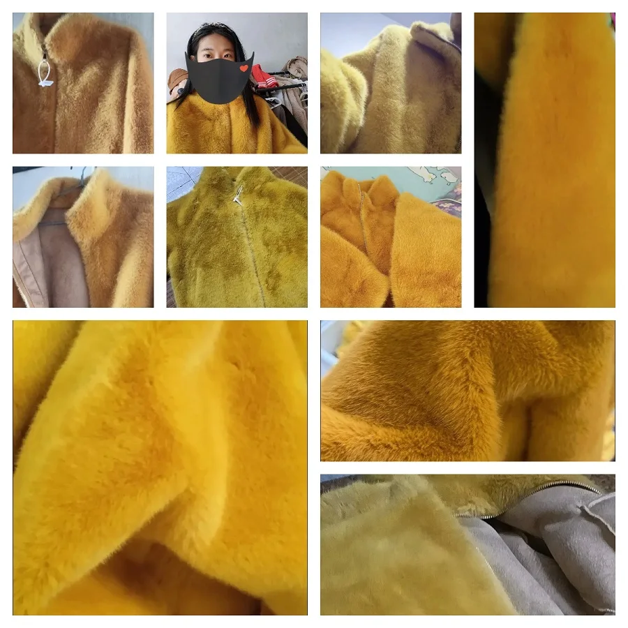 Nueva chaqueta cálida de lana similar a visón con cuello levantado para mujer, abrigos de manga larga con cremallera, abrigos de felpa cálidos sólidos con bolsillo que combinan con todo para mujer