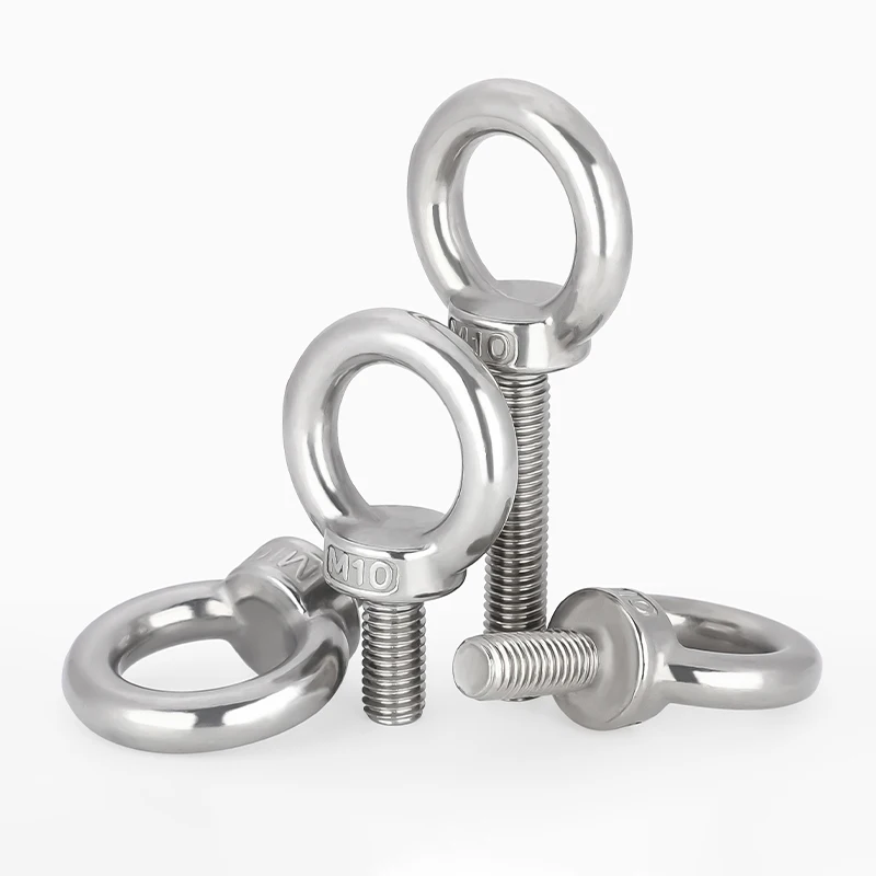 1pc M3-M24 304 A2-70 Stainless Steel Eye Bolt Lifting Eye Screw Ring Hooking Screw Marine Ring Loop Hole for Cable Rope