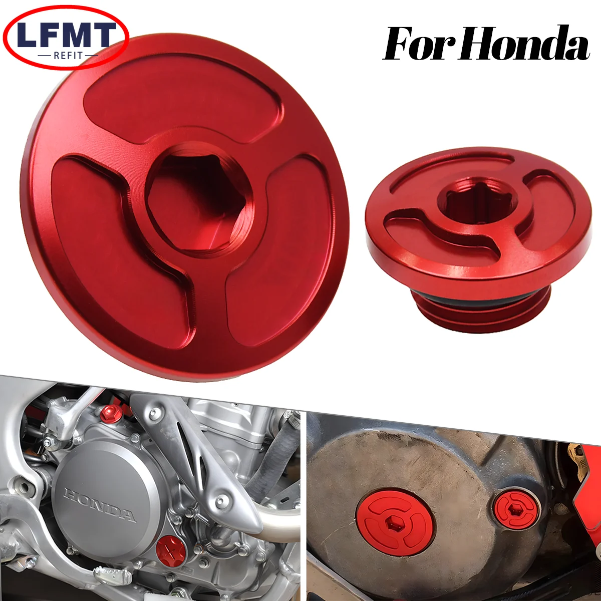 

Motorcycle Engine Crankcase Cover Straight Screw For HONDA CRF 150R 250R 450R 250X 450X 250L 250M XR250 XR650L CBR600RR Cap Plug