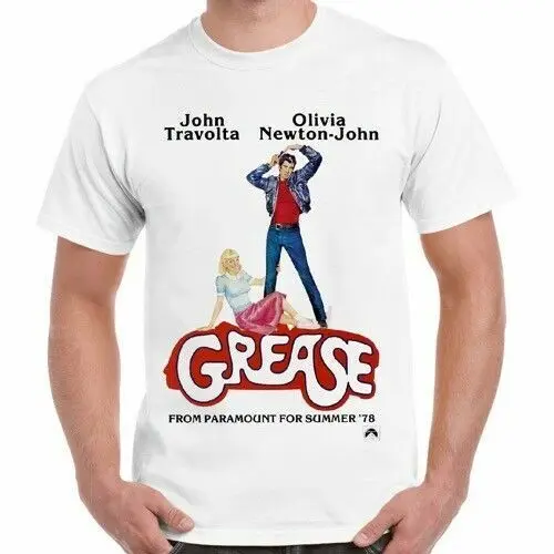 

The Grease Movie T-SHIRT John Travolta Retro Musical Cool DANNY SANDY Retro TEE