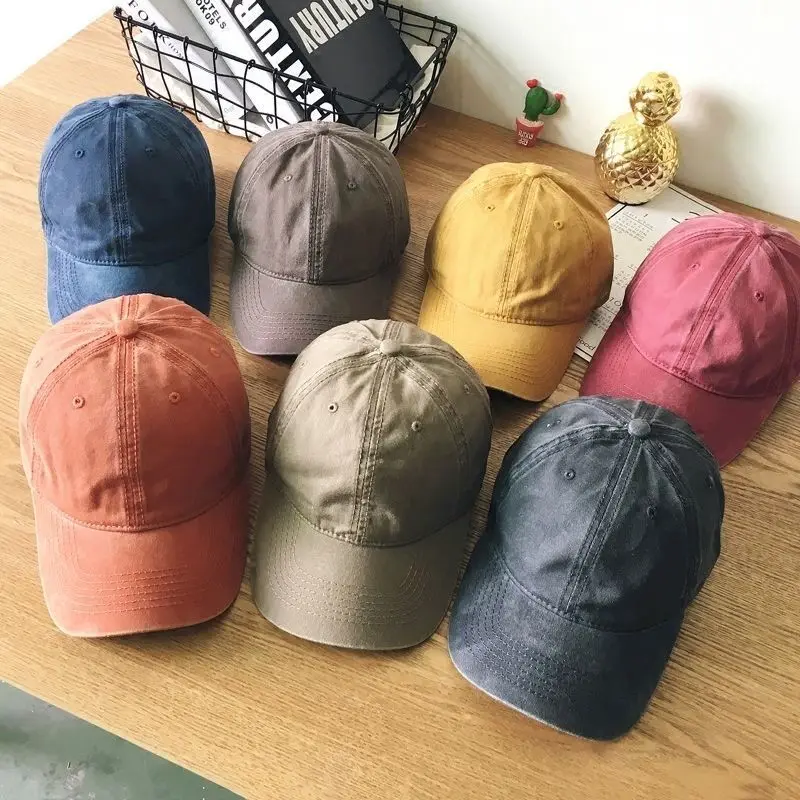 Retro Washed Baseball Cap Women Summer Gorras Snapback Caps Baseball Caps Sun Protection Casquette Dad Hat Outdoors Cap