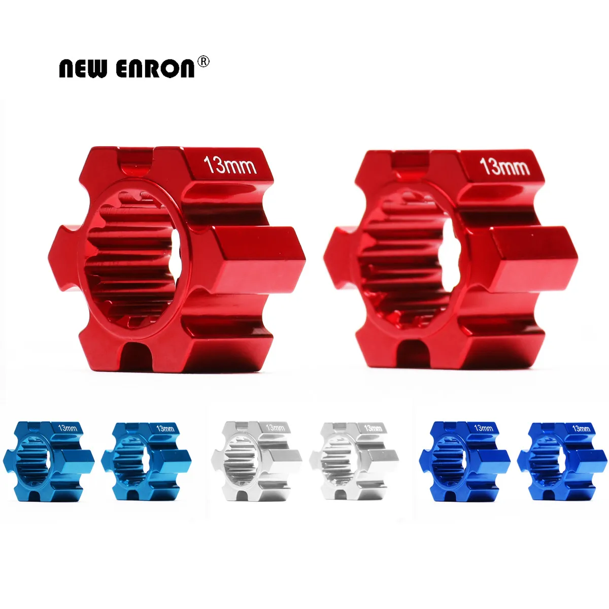 Nouveau ENRON 2 pièces moyeux de roue en aluminium hexagonaux 10mm/13mm épaisseur 7756 7756X 7756R pour voiture RC 1/5 Traxxas x-maxx XMaxx 77086-4
