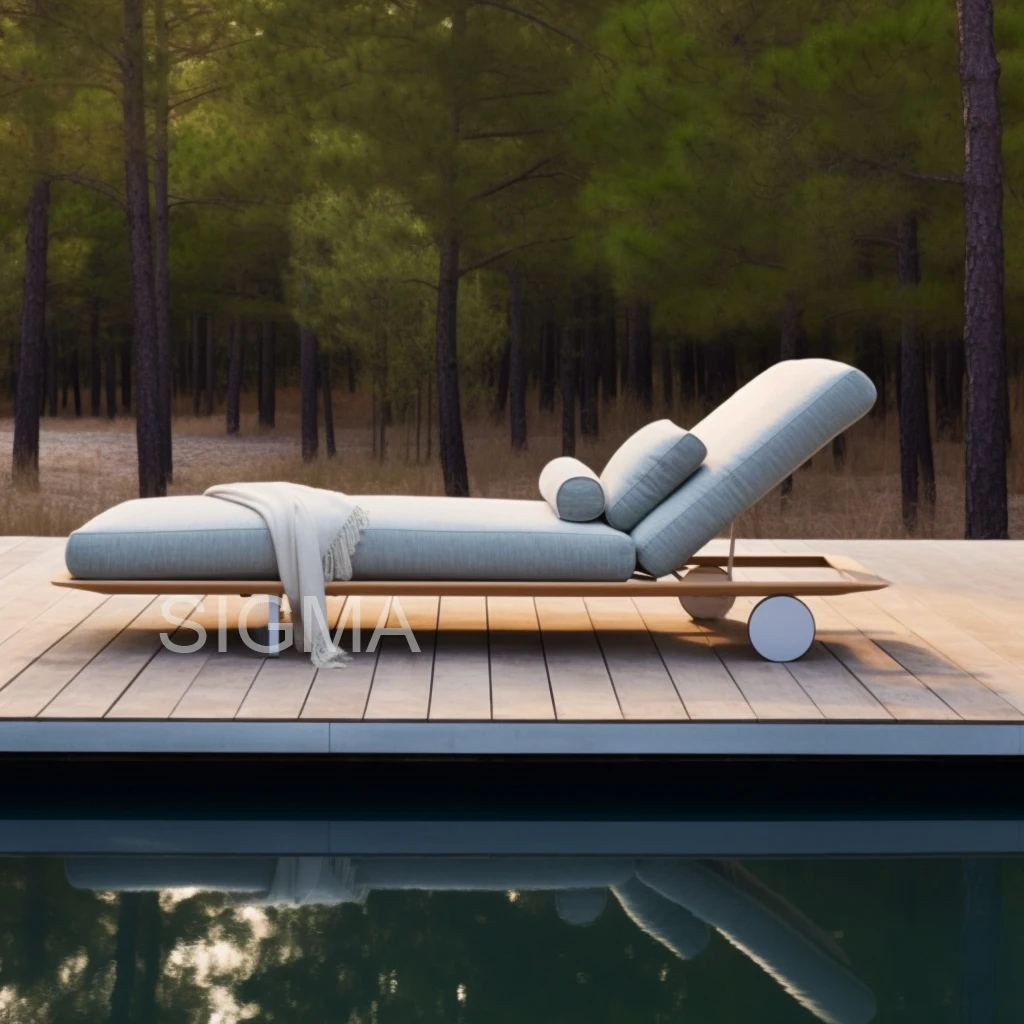 

Classical Design Outdoor Furniture Foldable Lounge Chair Aluminium Daybed Chaise