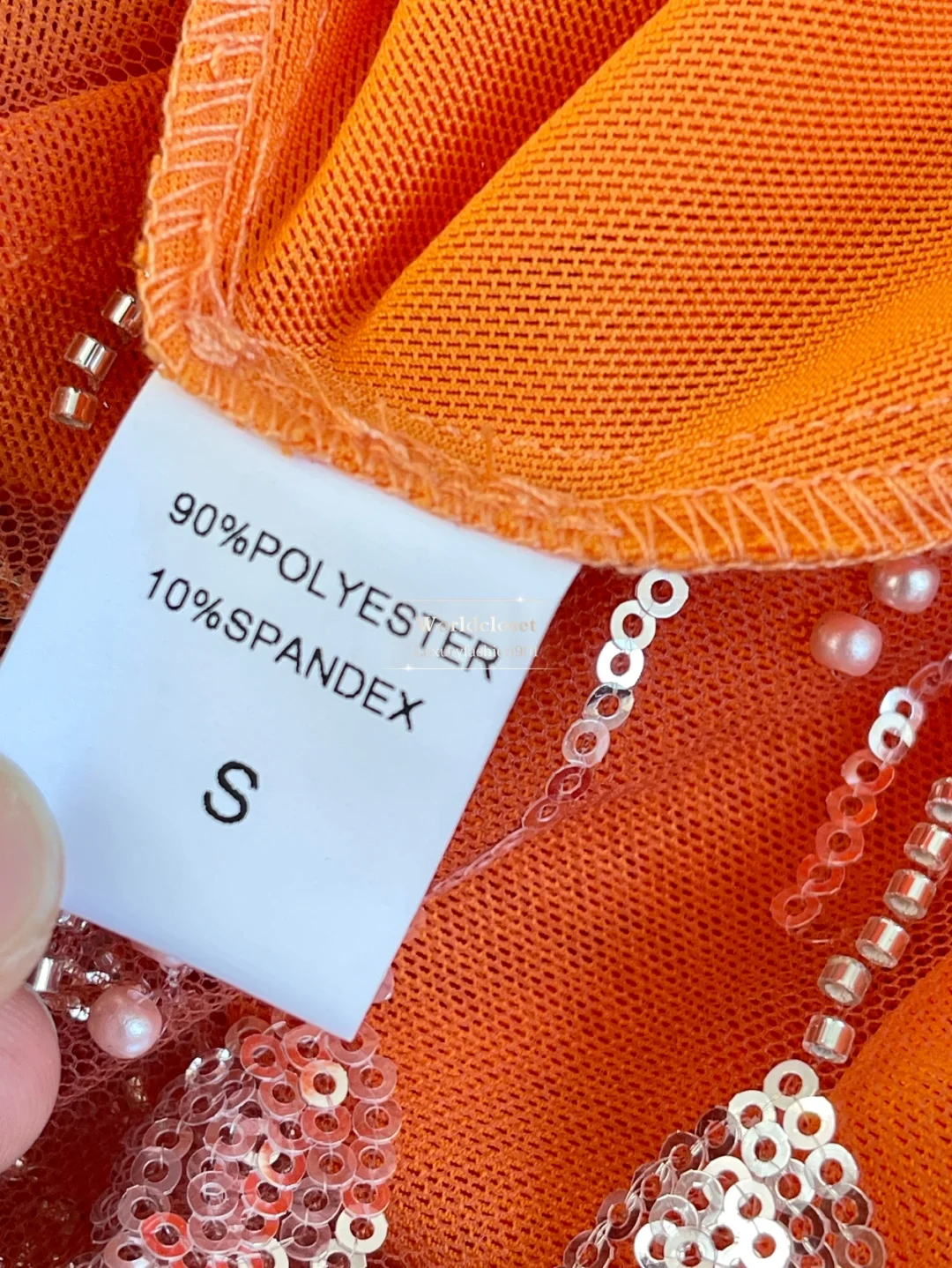 

Orange Sequins Beading Sleeveless Backless Tube Maxi Dresses for Party