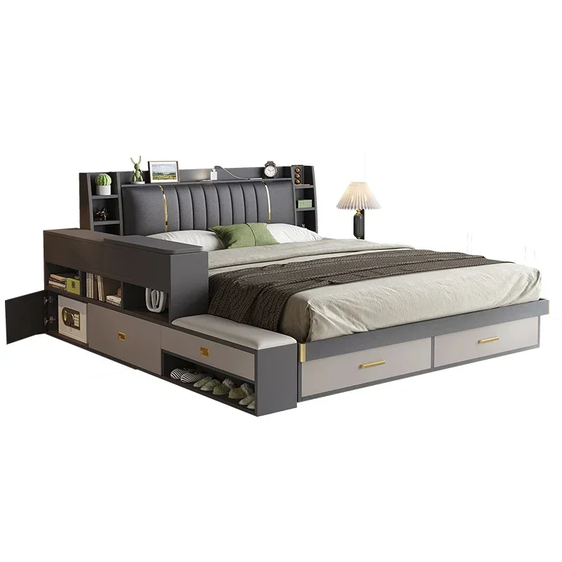 Classic King Size Bedroom Set  moderno Style Hot Sell Royal Luxury Bedroom Furniture Up-holstered double beds at cheap prices